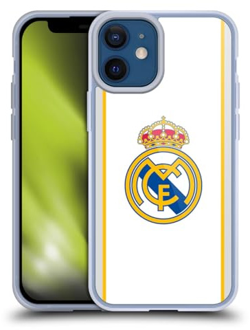 Head Case Designs Officially Licensed Real Madrid CF White Badge Gel Case [Military Grade Protection] Compatible With Apple iPhone 12 Mini