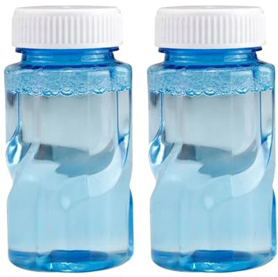 50 ml Blasen-Nachfülllösung, 2 Stück Seifenblasenflüssigkeit für Seifenblasenpistolen mit gratis Flaschen zum einfachen Ausgießen, konzentrierte lustige Formel mit sicherem, lebendigem Spielen für