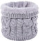 JFAN Halswärmer Nackenwärmer Fleece Innenfutter Schlauchschal Halstuch Loop Schal Multifunktionstuch Strickschal Feinstrick Winter Outdoor Motorrad Fahrrad für Damen und Herren hellgrau