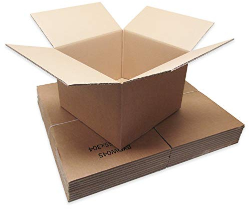 W.E. Roberts Double Wall Packing Cartons Flat-Packed [Pack of 15] (457 x 457 x 305mm)