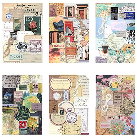 Papier kraft décoratif à motifs vintage avec autocollants Washi, pour scrapbooking, impression recto, pour la création de cartes, le collage, l'art et l'artisanat (Adventure)