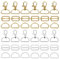 Csirnto 36 Stück Karabiner für Taschen 25mm Drehgelenk Karabinerhaken Schlüsselanhänger D-Ringe Leiterschnallen Schiebeschnalle Gurtversteller für DIY Geldtasche Taschenzubehör, Gold und Silber