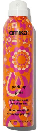amika perk up plus extended clean dry shampoo, 5.3oz | revitalizes roots + boosts time between washes with no residue or build up | for all hair types