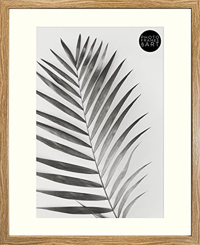 pf+a REAL GLASS Oak Effect Picture Frame For A3 Poster - Oxford Oak 20x16 For A3 Photo Frame / A3 Frame With Mount