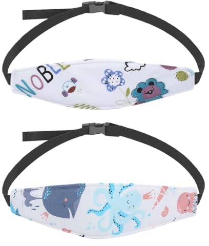 2 Pcs Einstellbare Laufställe Schlaf Stellungsregler Kopfhalterung Kindersitz Auto Kinderwagen Kinderwagen Kindersitz Befestigung Riemen Kopf Halter