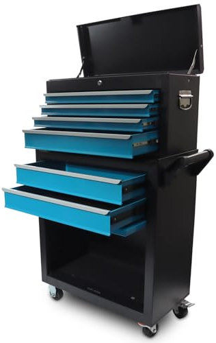 Bituxx 2in1 Werkstattwagen mit Werkzeugkiste Werkzeugwagen Rollwagen Werkzeug Trolley