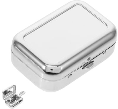 Mini Pocket Ashtray Stainless Steel Windproof for Indoor Car Use | Silver Finish, Easy to Carry and Clean, Simple Elegant Design, Cigarette Butt Box