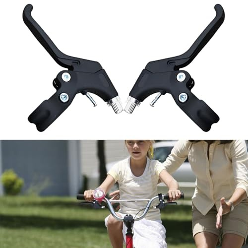 Lyivisk Bremshebel Fahrrad, 1 Paar Bremshebel Kinderfahrrad, Schwarz Kinder Fahrrad Bremsen, Ersatz für Lenker mit 22 mm Durchmesser