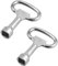 DIPZO 2PCS Square Key, 8mm Heating Bleed Key for Radiators, Universal Bleed Key for Faucets, Heating Key for Electricity Meters, Gas and Outdoor Faucets