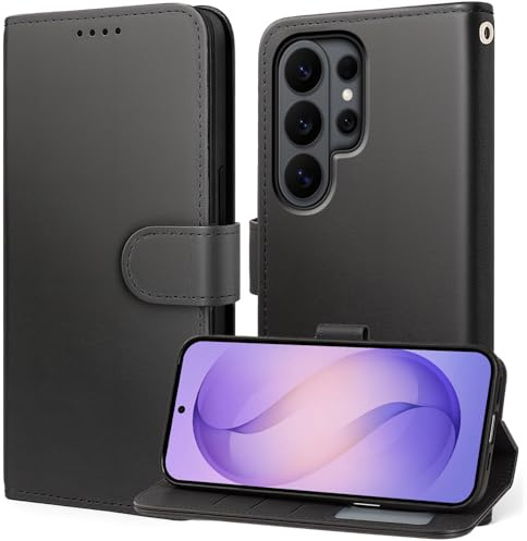Tawarror Cover per Samsung Galaxy S26 Ultra, Custodia Rimovibile 2 in 1 Premium Pelle PU Portafoglio con Funzione Supporto Pieghevole e Slot Schede, Flip Case per Samsung S26 Ultra, Nero