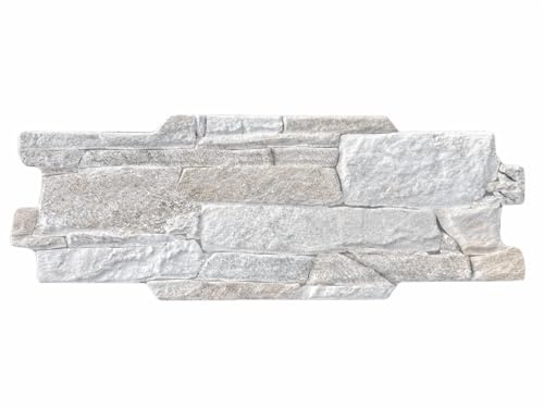 Stock Ceramiche 1 SCATOLA DI PIASTRELLE 1' SCELTA MADE IN ITALY in Gres Porcellanato EFFETTO PIETRA, Grigio e Beige, 16x40 cm, composta da 14 Pezzi, ogni scatola sviluppa 0,90 MQ