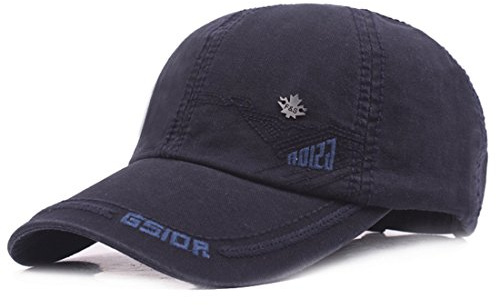Kuyou Vintage Cotton Basecap Snapback Caps Outdoor Baseball Kappe Mütze, Navy, Einheitsgröße