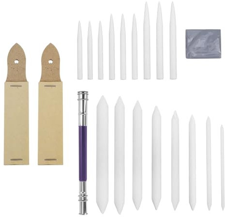 21-teiliges Mischstäbchen zum Zeichnen, Kunstmischer-Set, Tortillions, Mischstäbe, Mischstäbe, Stump-Sticks für Anfänger