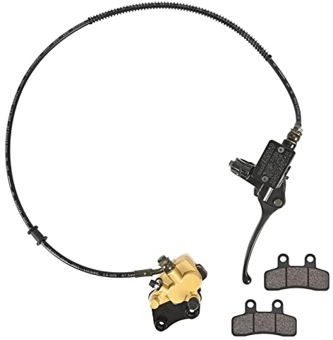 Trkimal Étrier de maître-cylindre de frein à disque avant avec ensemble de plaquettes de frein de remplacement pour moto tout-terrain chinoise Pit Bike 50 cc 70 cc 90 cc 110 cc 125 cc (Maître-cylindre