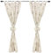 TupTam Kinderzimmer Vorhänge Baby Gardinen mit Schleifen 2er Set, Farbe: Giraffe/Beige, Größe: ca. 155x95 cm