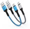 Short USB C Charger Cable 30CM/2Pack,Type C Charger Cable Fast Charging,USB to USB C Samsung Charger Lead for iPhone 16/15 Pro Samsung Galaxy S25 Ultra/S24/S23/S22/S21/A16/A15/A55/A34 Google Pixel 9/8