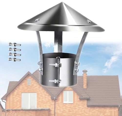 Genérico Sombrerete Chimenea Antilluvia Tapa para Tubo De Humo Ajustable Cubierta De Acero Inoxidable para Todo Tipo De Clima A Prueba De Insectos Y Roedores(150mm//5.9inch)