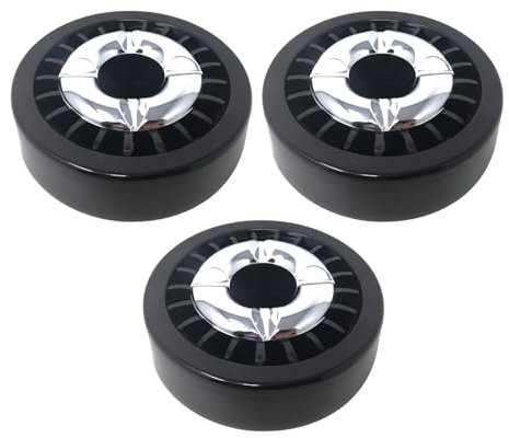 3er Set Gluttöter Windaschenbecher | Stabile Outdoor Aschenbecher für Balkon & Gastro | Kein Nachqualmen | Rund Ø14cm (3x Schwarz)
