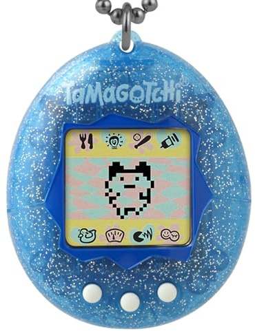 Bandai – Tamagotchi Original Color Collection Blue – virtuellt elektroniskt djur – interaktiv leksak på italienska – blå tamagotchi – leksak för barn från 8 år och äldre – 46009