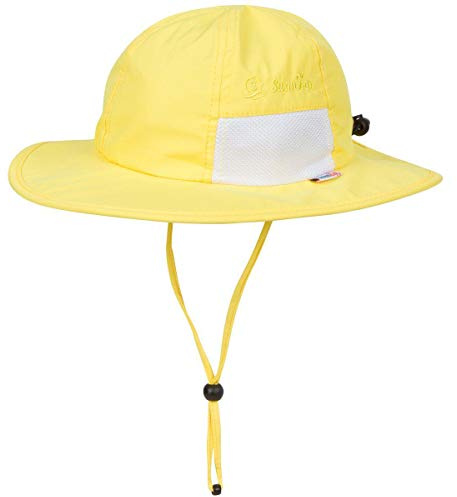 SwimZip Wide Brim Sun Hat | UPF 50+ Protection for Baby, Toddler, and Kids Yellow