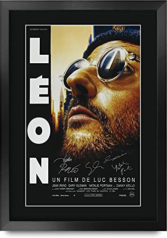 HWC Trading Póster impreso de Leon Jean Reno de FR A3 para los fans de la película Memorabilia – A3 enmarcado