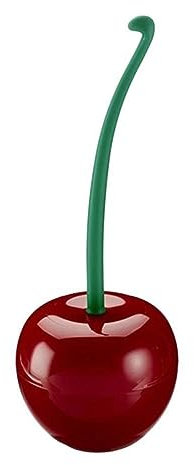 tinysiry Escobilla de baño con Mango Largo, escobilla de plástico con Forma de Cereza, Herramienta de Limpieza de baño, Cepillo de Inodoro de Silicona Limpiador Profundo y Juegos de Soportes Vino