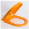 Giural Toilettendeckel D-Form Klobrille Mit Absenkautomatik, Toilettendeckel Antibakterieller Toilettensitz Klobrille Klodeckel Aus PP, Softclose Quick-Release Funktion Toilettensitz,Orange