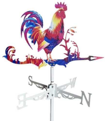 Generico Segnavento in Metallo, segnavento con Gallo banderuola sul Tetto Giravento per Giardino Segnavento per Fattoria Girandola a per Cortile Banderuola in ghisa Banderuola in Stile retrò
