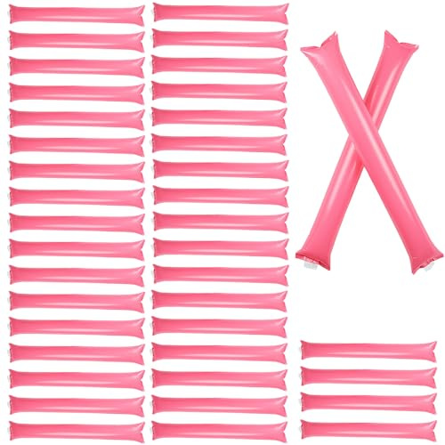 Inflatable Cheer Sticks - 40 Pieces Thunder Colorful Cheerup Inflation Poles | Portable Noise-Maker, Party Supplies, Clapper, Cheerleader Clapper Stick for Sports Events, Concerts, Celebrations