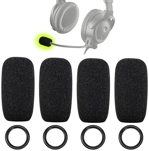 Lukvcoe Microphone Foam Cover for Bose Aviation X A10 A20 A30, 4-Pack