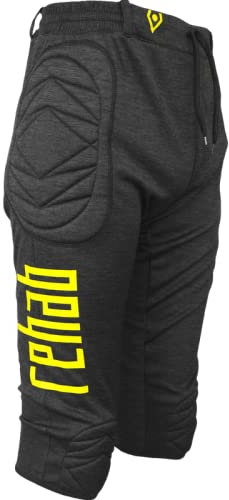 Rehab - Pantaloni da portiere imbottiti a tre quarti per bambini e adulti, pantaloni protettivi per allenamento e gioco, taglia 128-XXL