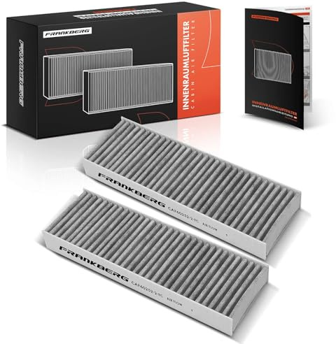 Frankberg 2x Innenraumfilter Pollenfilter mit Aktivkohle Kompatibel mit DS3 Crossback 2018-2024 Corsa F 2019-2024 2008 II 2019-2024 208 II 2019-2024 Replace# 9833350880