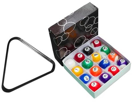 FLCPJGV Set Completo di 16 Mini Palle da Biliardo, Piccole Palle da Biliardo, Accessori per Tavoli da Biliardo per Giochi Ricreativi al Coperto, Pallina da 3.8 cm