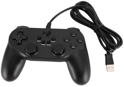 PUSOKEI Kabelgebundener Gaming Controller, USB Gaming Gamepad, PC Game Controller Joystick mit Dual Vibration Turbo, für 7 8 10 11, für PC 360/Steam PC/PC Simulator