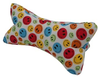 Manufaktur Martinshof Leseknochen Smiley, Nackenkissen, Nackenknochen, Nackenrolle,Lesekissen, Leseknochen, Buchstütze, Relaxkissen, Kissen, Nackenstütze, ergonomisch, Baumwolle, Gräser, Blätter