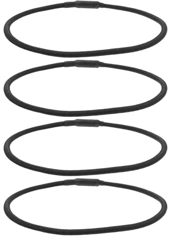 HIAKDOFT Bandas Elásticas de Goma Negras para Montaje Antichoque de Micrófono, 4 Piezas de Repuesto para Soporte de Micrófono de Estudio, Suspensión para Grabación y Entrenamiento Musical