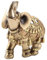 Goldene Polyresin Elefant, Ornamente Statue Skulptur Stamm Reichtum Glücklich Sammeln Figur Home Decor Feng Shui Ornament(L)