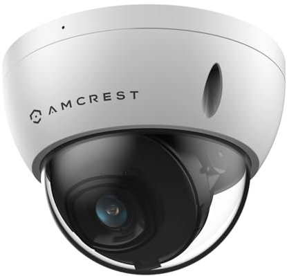 Amcrest Caméra IP PoE extérieure 5 MP, caméra de sécurité UltraHD, Objectif 3,6 mm, sécurité résistante aux intempéries IP67, Enregistrement Cloud et microSD, IP5M-1176EW-36MM (Blanc)