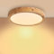 Baerolc LED Deckenleuchte Holz, 30CM Rund Deckenlampe LED Lampe Küche 20W 3000K Warmweiß Deckenleuchten Rund Holz-Deckenlampe für Schlafzimmer/Büro/Küche/Esszimmer/Flur/Wohnzimmer