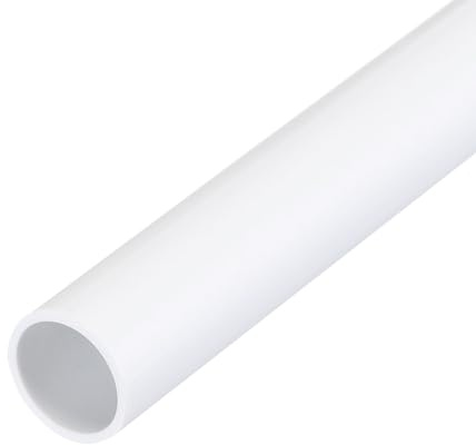 QUARKZMAN Tube Rond Rigide en PVC 10mm ID 12mm OD 350mm Longueur Blanc pour Manchon de Câble de Conduite d'Eau