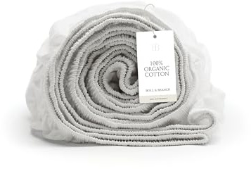 Boll & Branch Signature Hemmed Fitted Sheet - Queen, White - 100% Organic Cotton - 1 Fitted Sheet Only
