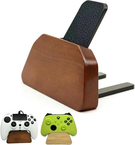 ZHUOYING Solid Wood Controller Holder Gaming Controller Stand for Desk Controller Organizer Fits Xbox,Ps4,Ps5,Best Gift for Son,Husband,Boyfriend