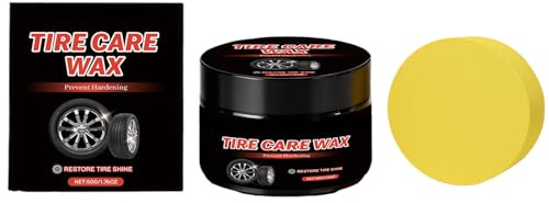 Liqzirtu pour Pneus - Pâte De Soin Jantes 50 Grammes,Crème pour Pneus Brillance Intense,pour Voitures, Véhicules, Automobiles, SUV, Berlines, Camions, Garage, Atelier et Usage Extérieur