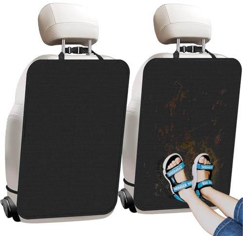 Staranry 2 Piezas Protector Asiento Coche Silla Bebe, 70 * 50cm Protector Silla Coche Bebe, Protector Impermeable Reposapiés Oxford, Protector Respaldo Asiento Coche para Asientos De Coches y SUV