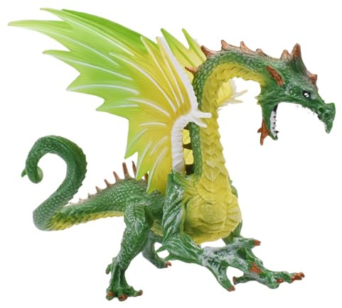 Ice Dragon Figurine, Ice Dragon Toy - Solid Ice Flying Dragon, Movable Wing Action Figure for Boys and Girls - Mythical Creature Figures - Fantasy Beast Figurine, Fun Toys for Kids - Green