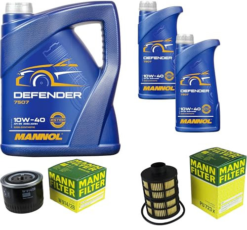Motor-Öl 7L MANNOL Defender 10W-40 +MANN-FILTER Fiat Ducato Kasten 244 2.3 JTD