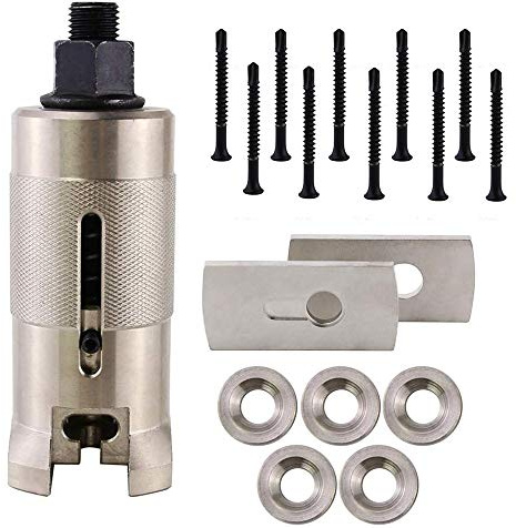 TPM Go Extracteur de cylindre européen professionnel pour serrurier avec vis, bride, joint, extracteur de serrure en acier inoxydable (vis de 5,5')