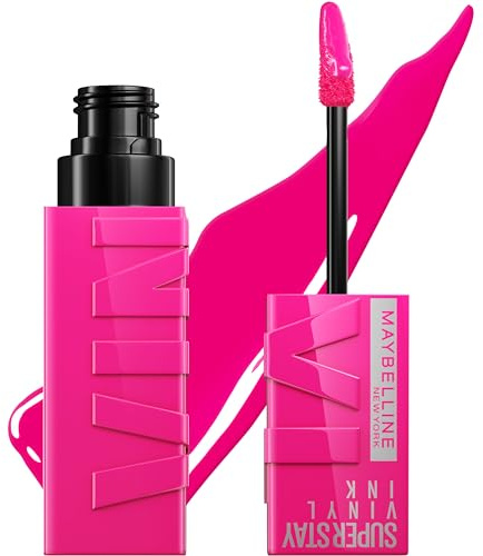 MAYBELLINE Super Stay Vinyl Ink Longwear No-Budge Liquid Lipcolor Make Up, Highly Pigmented Color and Instant Shine, Striking, 1 Count