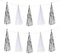 QUARKZMAN 20Pcs Guirlande de Fanions en Papier de Soie Blanc et Argent Lumineux avec Corde pour Kits de Décoration de Fête DIY pour Anniversaire Mariage Fête d'anniversaire