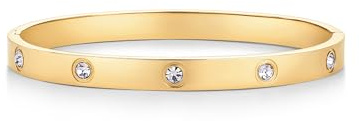 PAVOI Waterproof Love Bracelet for Women - 14K Yellow Gold Plated Love Bangle with Cubic Zirconia - Stainless Steel Hinge Bracelet Jewelry Gifts - 6.5